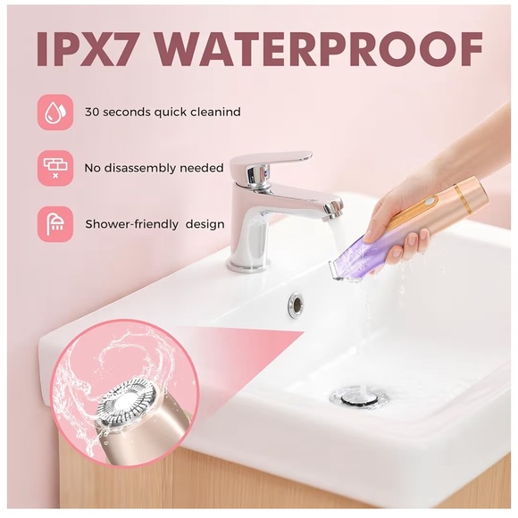 2-in-1 Bikini Trimmer for Women, Dual Head Electric Razor, IPX7 Waterproof - Picture 4 of 11